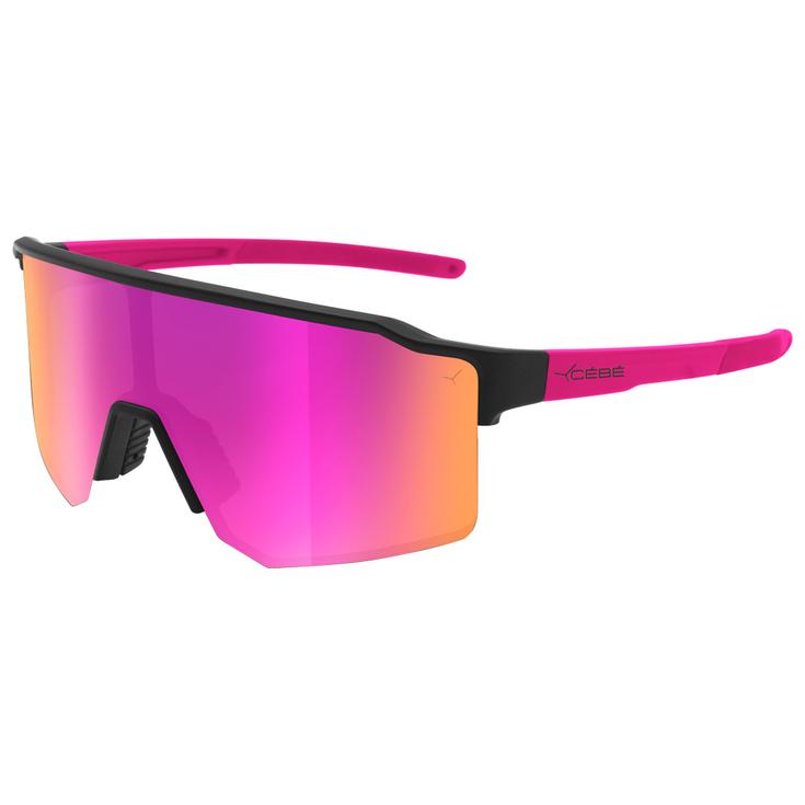 Cebe Sunglasses Outflow Lite Matt Black Pink Rose Red Mirror Overview