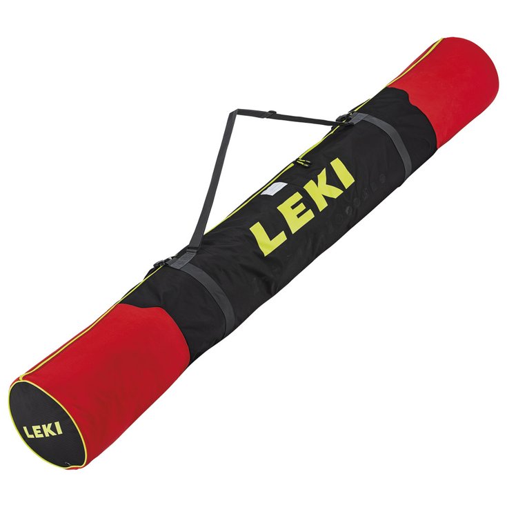 Leki Housse Ski Nordique Cross Country Ski Bag 210 Bright Red Black Neon Yellow Présentation