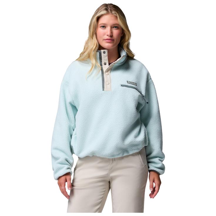 Columbia Polaire Helvetia II Cropped Half Snap Fleece Tea Light Dark Stone Sedona Sage Présentation