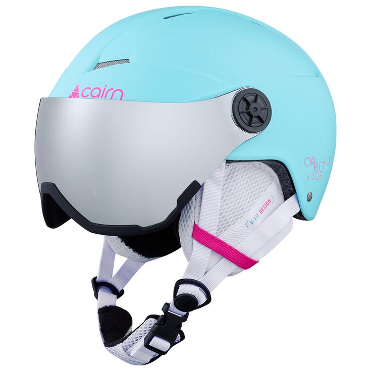 Cairn Casco con visera Orbit Visor Junior Turquoise Neon Pink Presentación