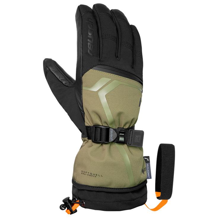 Reusch Gloves Down Spirit Gore-Tex Black Burnt Olive Overview