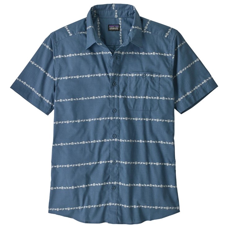 Patagonia Shirt Go To Shirt Hemp Stripe Pigeon Blue Overview