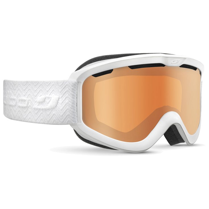Julbo Masque de Ski June Blanc Orange Spectron 3 Flash Argent Profil