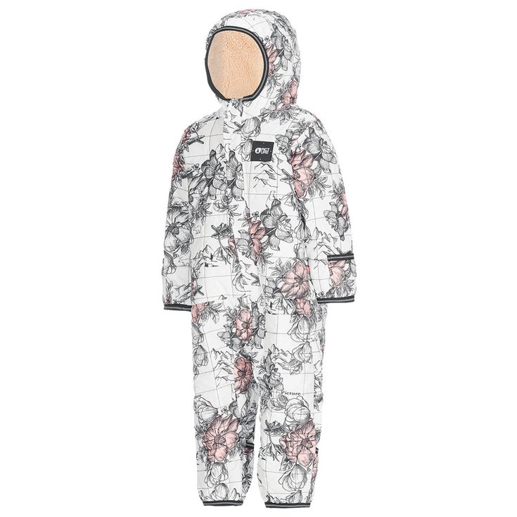 Picture Ski Suit My First Bb Suit 2021 Peonies White Overview