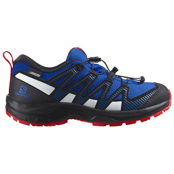 Salomon Hiking shoes Xa Pro V8 Cswp J Lapis Blue Black Fiery Red Overview