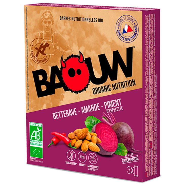 Baouw Energiereep Bio 25 g. Betterave - Amand Piment - D'Espelette Profiel Baouw Energiereep Bio 25 g. Betterave - Amand Piment - D'Espelette Profiel