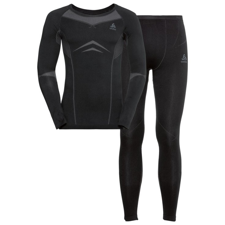 Odlo Technische onderkleding Fundamentals Performance Warm Black Odlo Graphite Grey Voorstelling