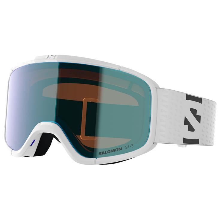 Salomon Máscaras Aksium 2.0 S White Photo Multilayer Blue Presentación