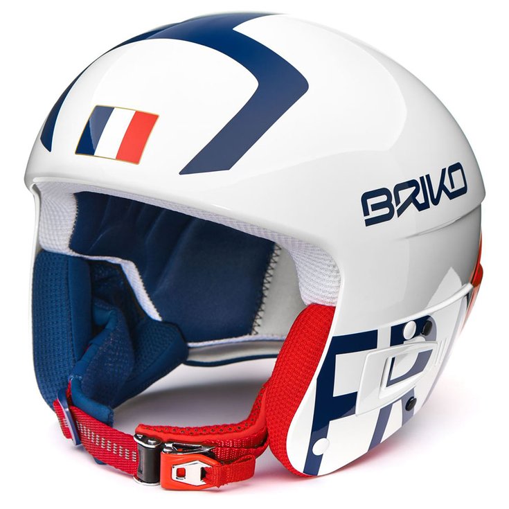 Briko Helmet Vulcano Fis 6.8 France Shiny White Blue Red Overview