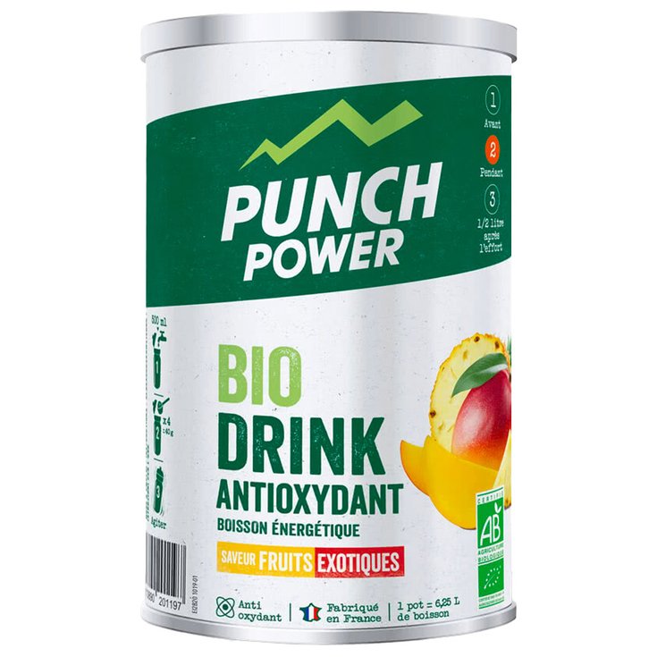Punch Power Beverage Biodrink Antioxydant 500 g Fruits Exotiques Overview