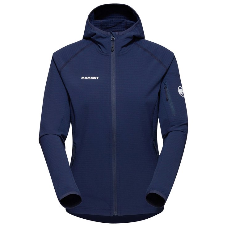 Mammut Fleece Madris Light ML Hooded Jkt W Marine Präsentation