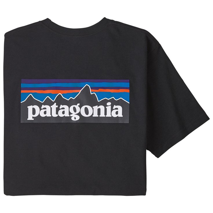 Patagonia Hiking tee-shirt P-6 Logo Responsibili-Tee Black Overview