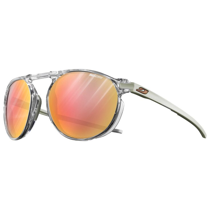 Julbo Lunettes de soleil Meta Translucide Brillant Cristal Gris Laiton Reactiv Glare Control 1-3 Présentation