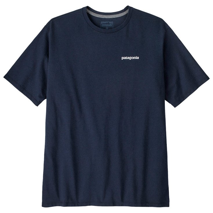 Patagonia Wander-T-Shirt P-6 Logo Responsibili-Tee New Navy Präsentation