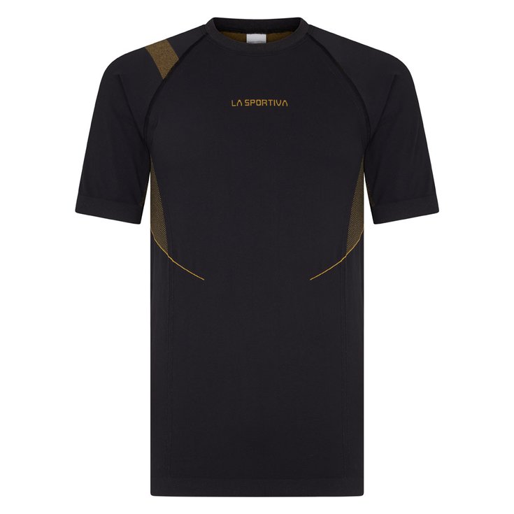 La Sportiva Tee-shirt de trail Jubilee T-Shirt M Black/Yellow Présentation