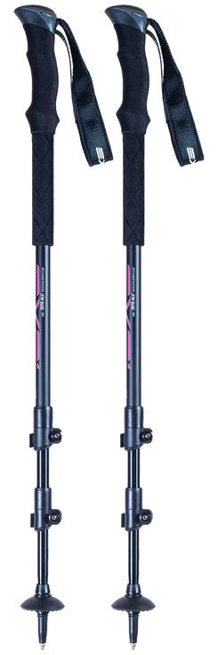 Exel Pole Hike Alu 100-135 Black Pink Overview