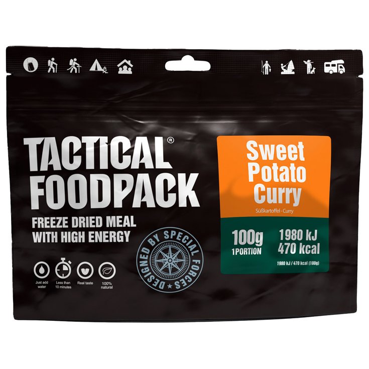 Tactical Foodpack Repas Lyophilisé Curry de Patate Douce 100g Presentación