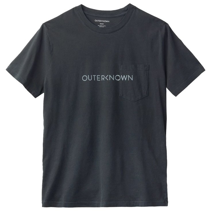 Outerknown Tee-shirt Ok Wordmark Pocket Tee Pitch Black Présentation