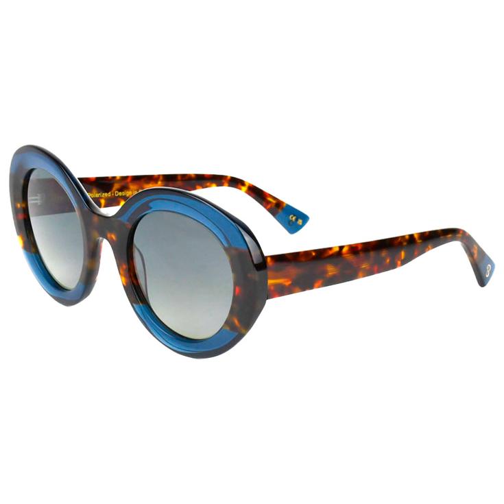 Binocle Eyewear Sunglasses Bianca Shiny Tortoise Grey Blue Gradient Grey Polarized Overview