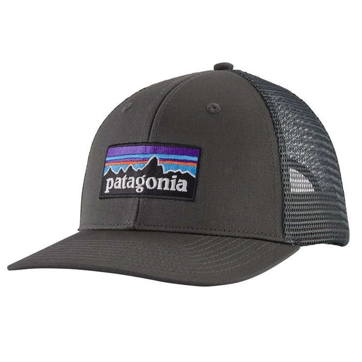 Patagonia Casquettes P-6 Logo Trucker Hat Forge Grey Présentation