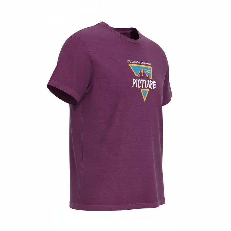 Picture T-shirts Poeny Purple Wine Washed Voorstelling
