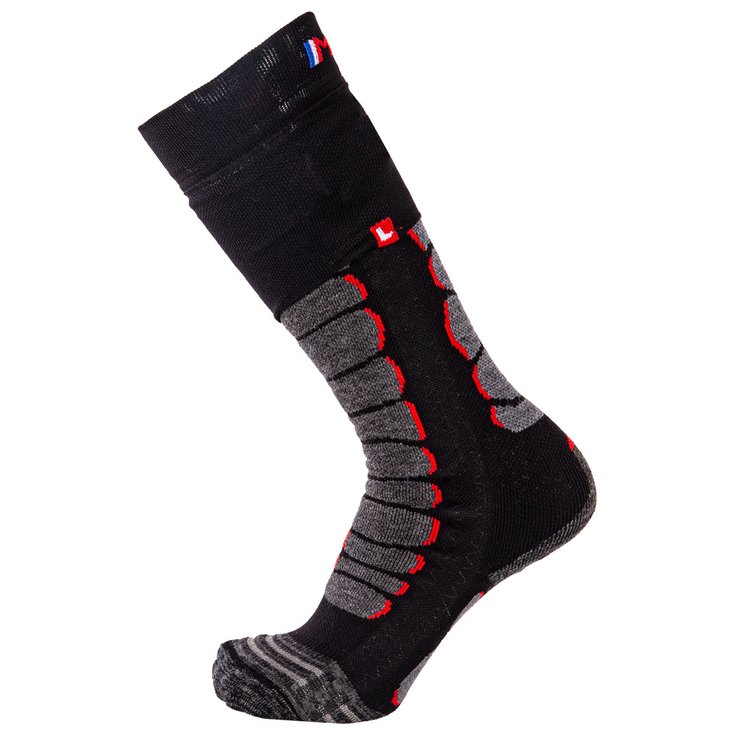 Monnet Chaussettes Heatprotech Socks Noir Rouge Présentation
