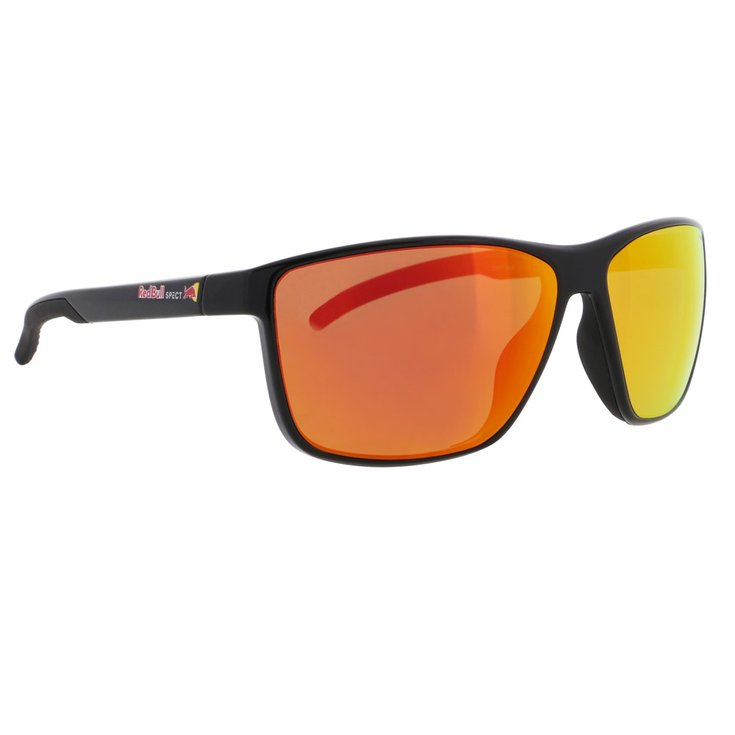 Red Bull Spect Lunettes de soleil Drift Shiny Black Black Rubber Brown Red Mirror Overview