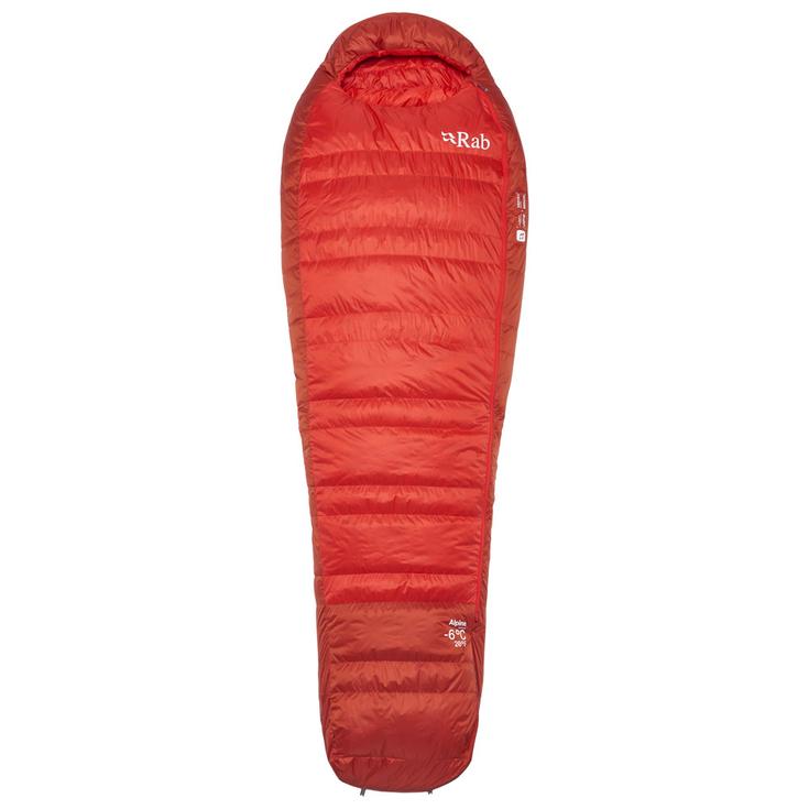 RAB Sacchi a pelo Alpine -6C / 20F Dark Horizon Tuscan Red Presentazione
