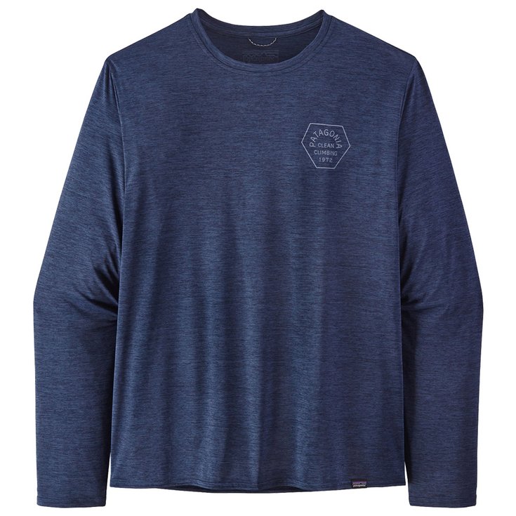 Patagonia Tee-Shirt M's L/S Capilene® Cool Daily Graphic Clean Climb Hex : New Navy X-Dye Overview