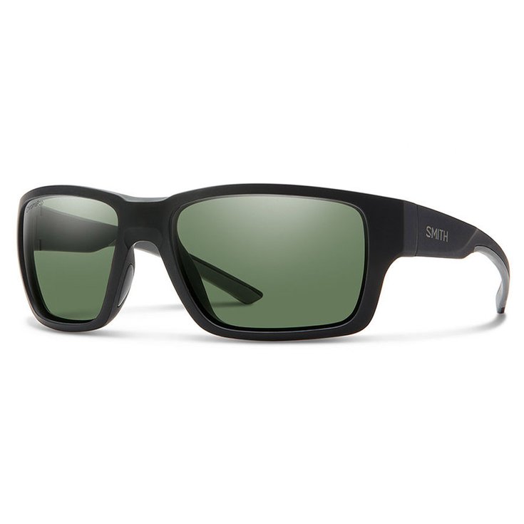 Smith Sunglasses Outback Matte Black ChromaPop Polarized Gray Green Overview
