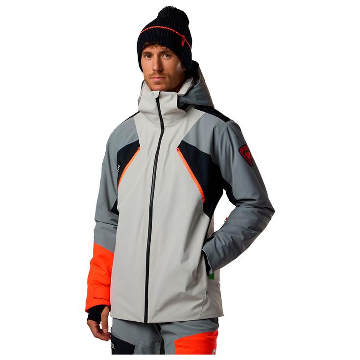 Rossignol Skijacke Hero 4 Way Stretch Insulated Light Grey Präsentation