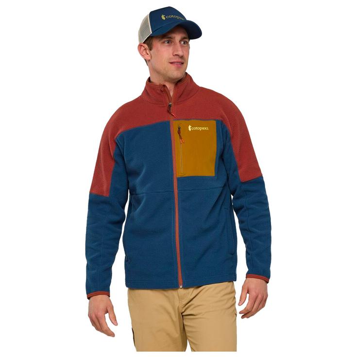 Cotopaxi Fleece Abrazo Fleece Half Zip Jacket M Nutmeg and Deep Sea Präsentation