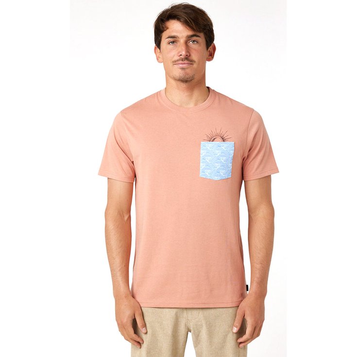 Rip Curl Tee-shirt Inda Pocket Dusty Rose Presentazione
