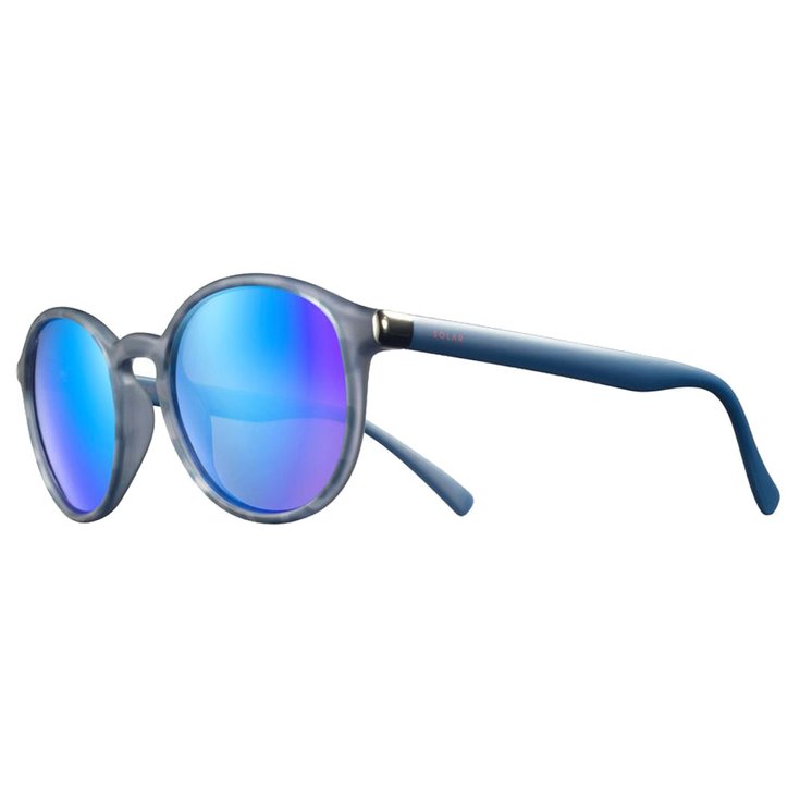 Solar Sonnenbrille Abbey Ecaille Gris Bleu Cat 3 Polarized Flash Bleu Präsentation