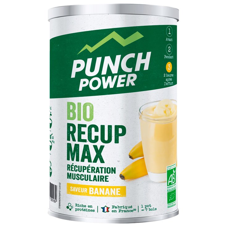 Punch Power Complément Alimentaire Bio Recup Max 420 g Banane Présentation