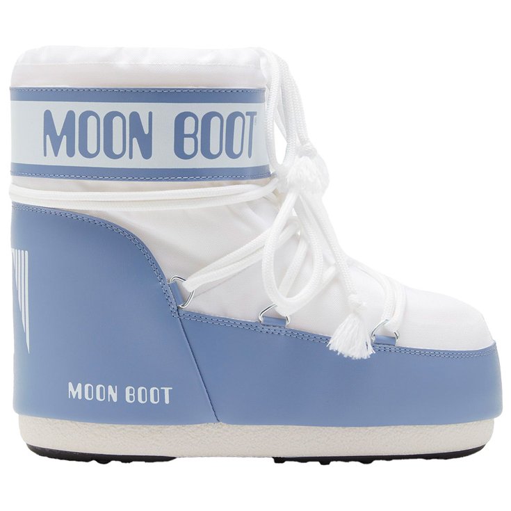 Moon Boot Chaussures après-ski Icon Low Nylon Elephant Grey White Présentation