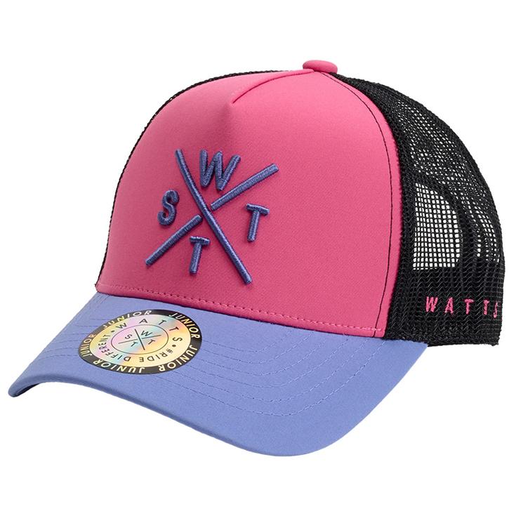 Watts Cap 2R-Tribe Junior Cap Hot Pink Bleached Denim Präsentation