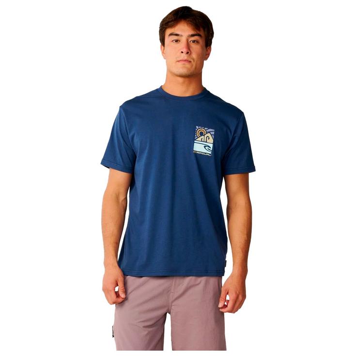 Rip Curl Maglietta S-Series Vaporcool Totem Light Navy Presentazione