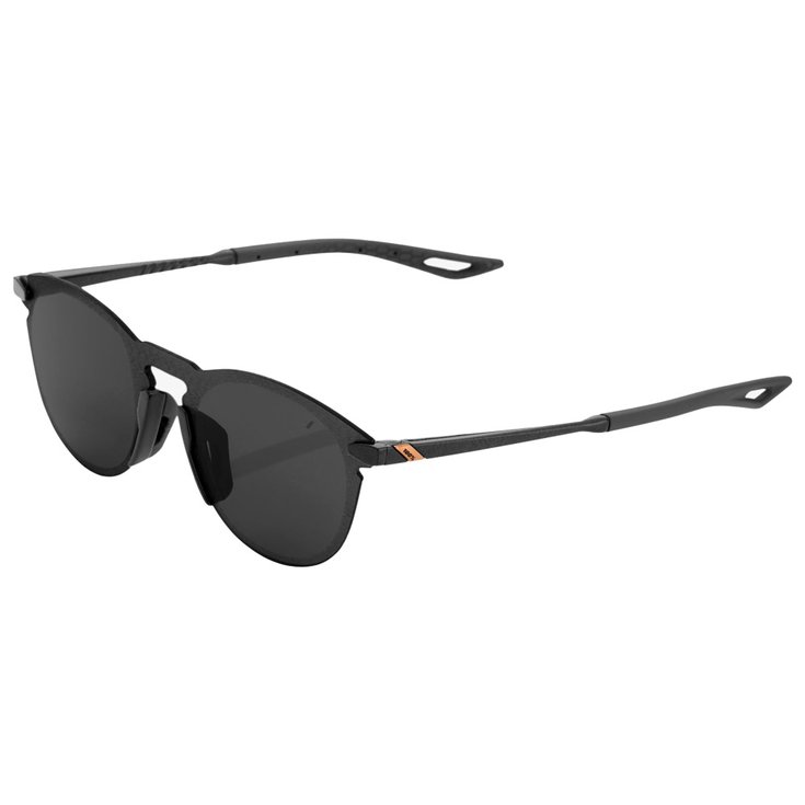 100 % Sunglasses Legere Round Polished Black Smoke Lens Overview