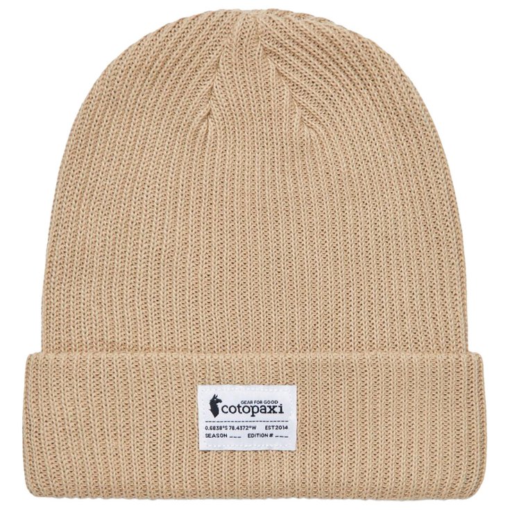Cotopaxi Gorro Wharf Beanie Cotopaxi Patch Oatmeal Presentación