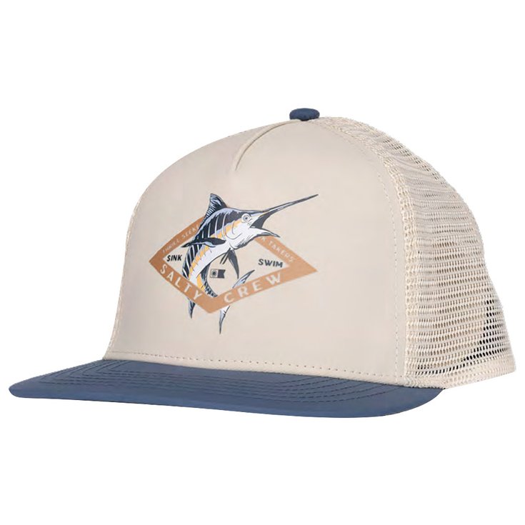 Salty Crew Cap Diamond Marlin Boys Trucker Oyster Slate Overview