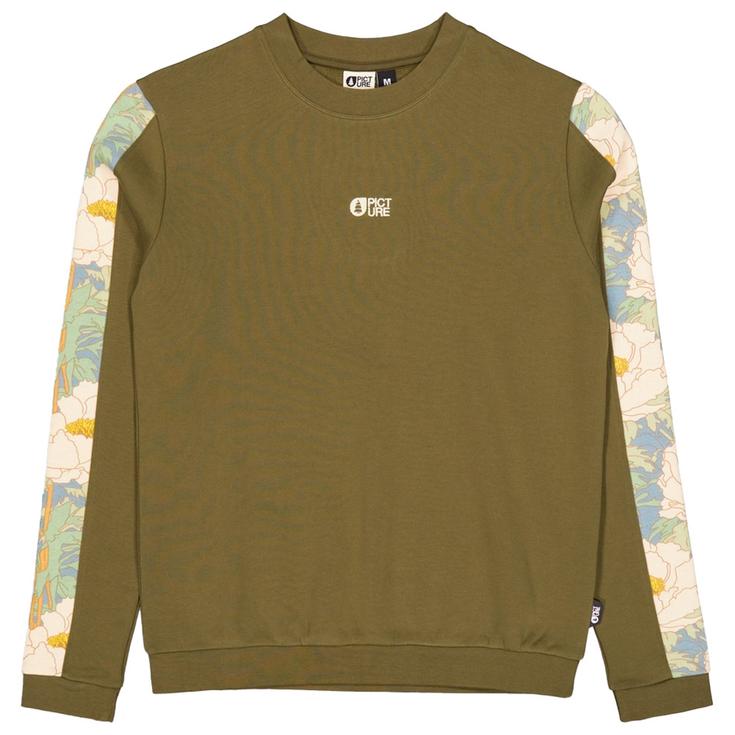 Picture Sweatshirt Blayr Printed Crew Tobacco Timeless Flower Overview