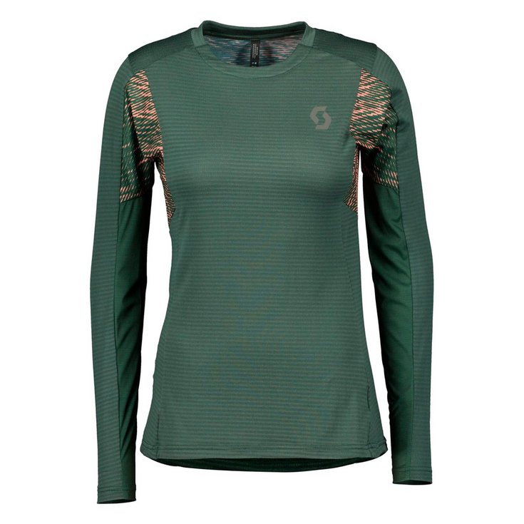 Scott Trail tee-shirt Trail Run L/S Women's Smoked Green/Crystal Pink Overview
