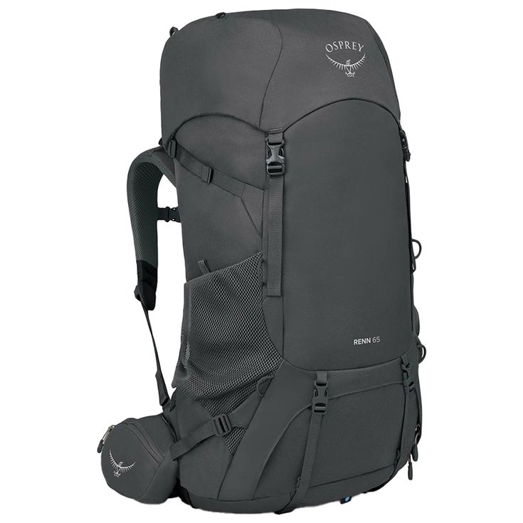 Osprey Rucksack Renn 65 Dark Charcoal Gray Wolf Präsentation