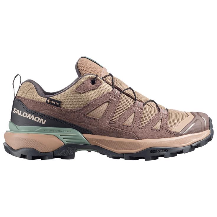 Salomon Chaussures de Fast Hiking X Ultra 360 Ltr Gore-Tex W Desert Tan Iron Green Milieu Présentation