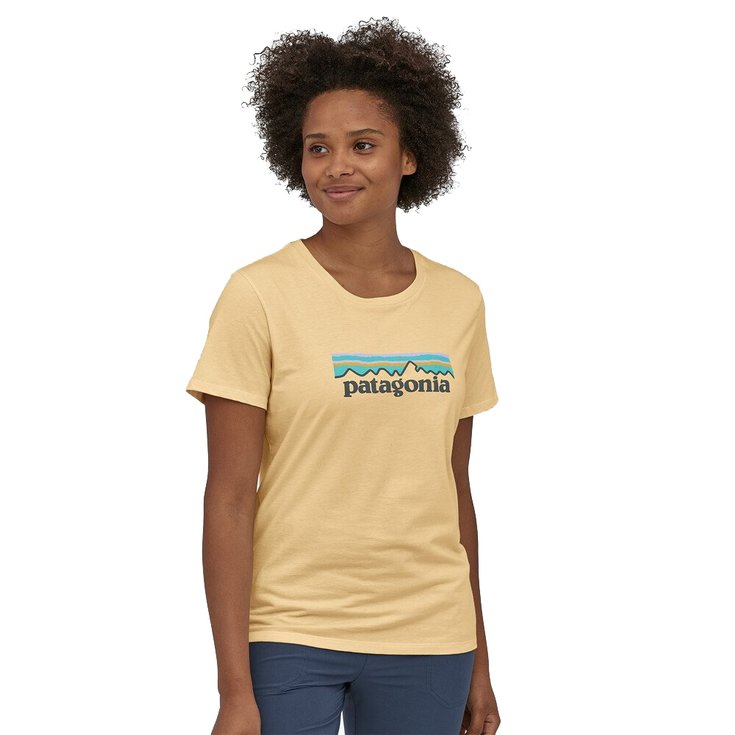 Patagonia Pastel P-6 Logo Organic Crew Vela Peach 