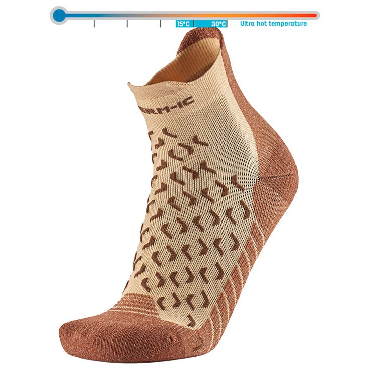 Therm-Ic Socken Outdoor Ultracool Ankle Beige Marron Präsentation