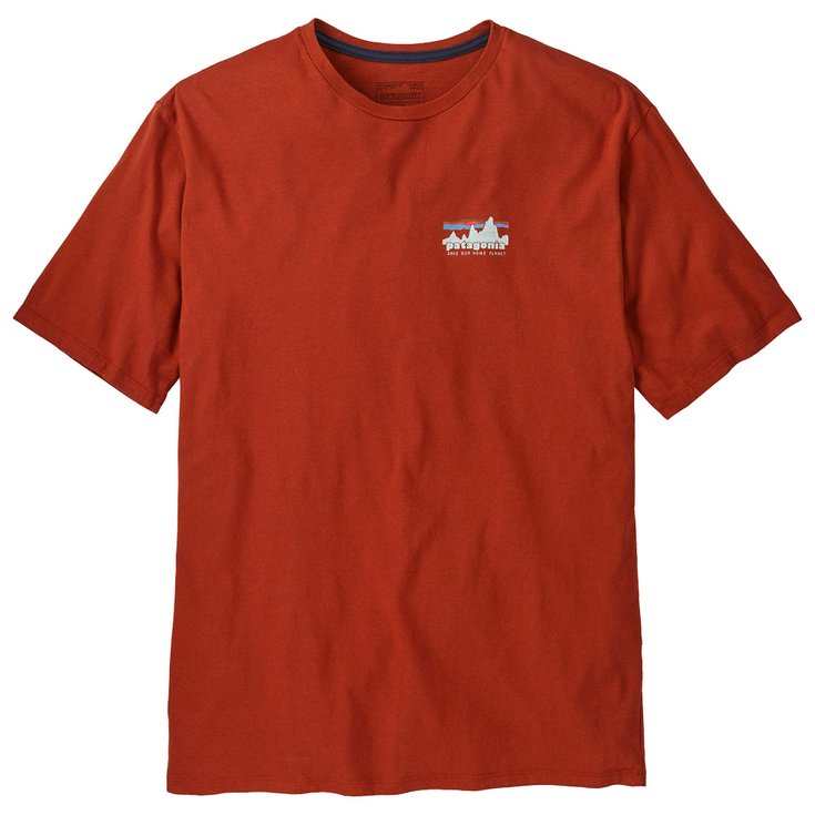 Patagonia Tee Shirt 73 Skyline Regenerative Organic Cotton Burnished Red Winter 2025 Glisshop