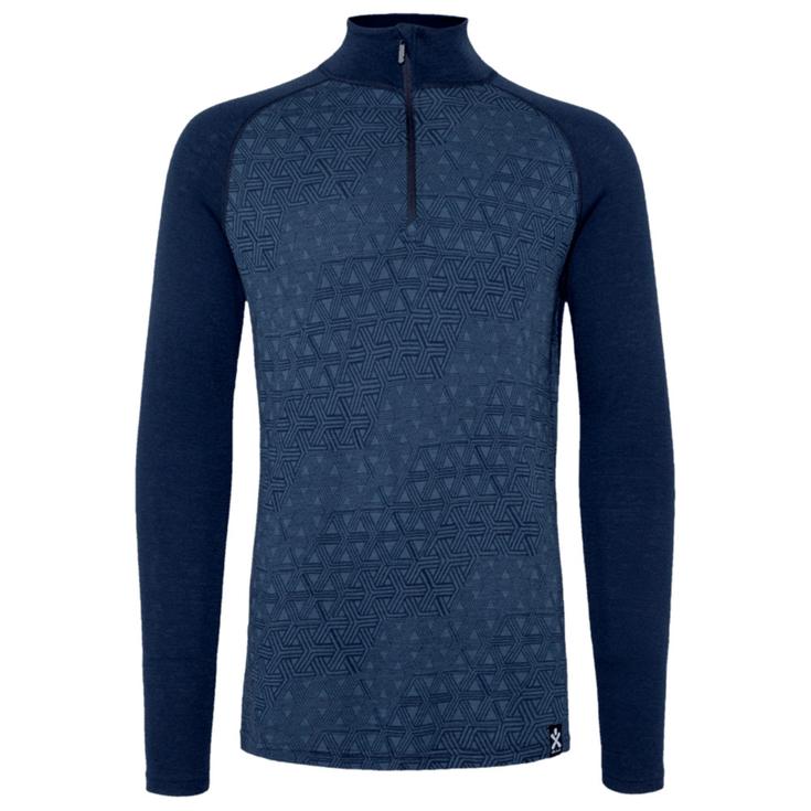 Bula Technical underwear Geo Merino Wool Halfzip Navy Overview