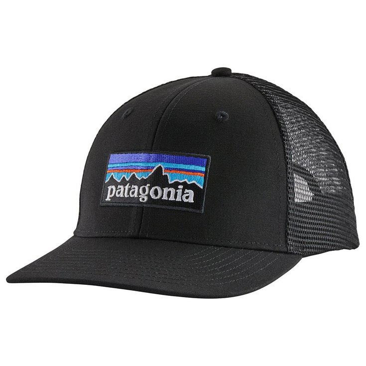 Patagonia Cap P-6 Logo Trucker Hat Black Overview